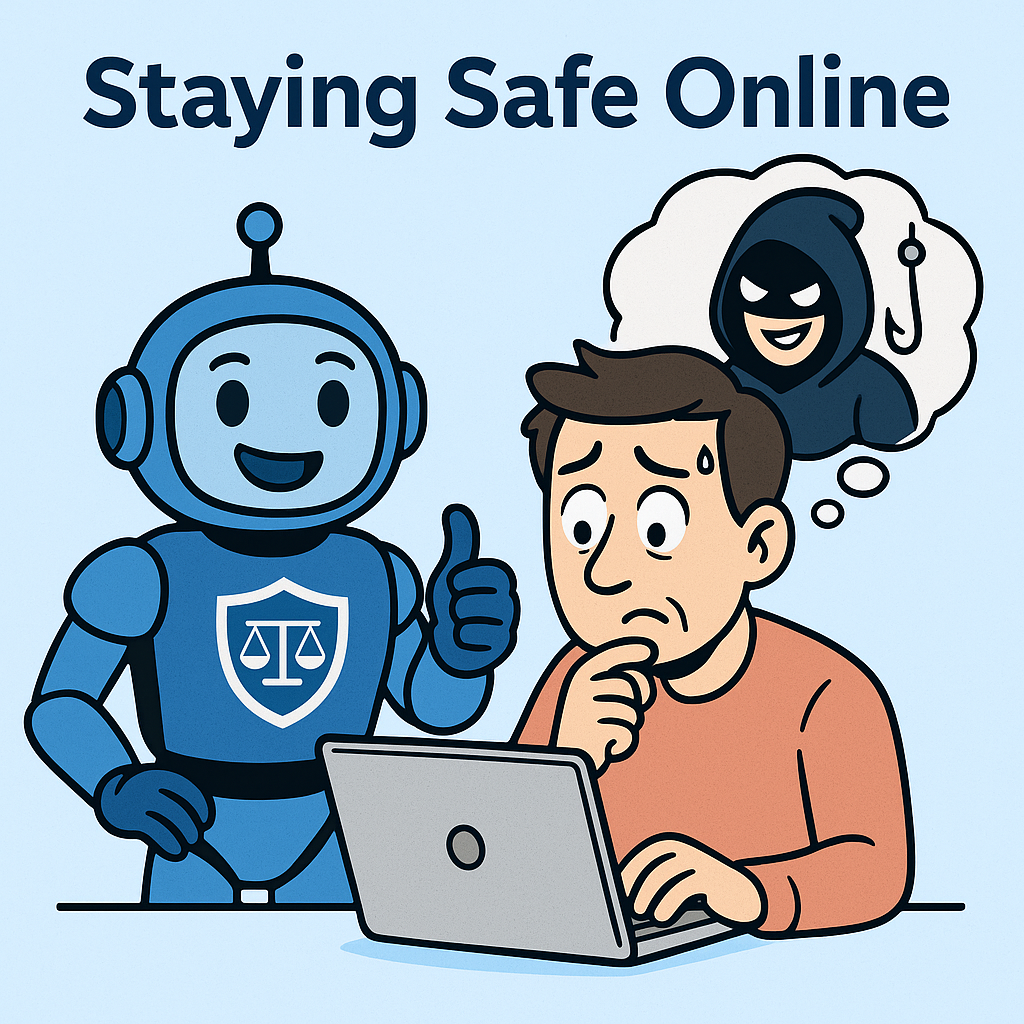 Staying Safe Online Illustration